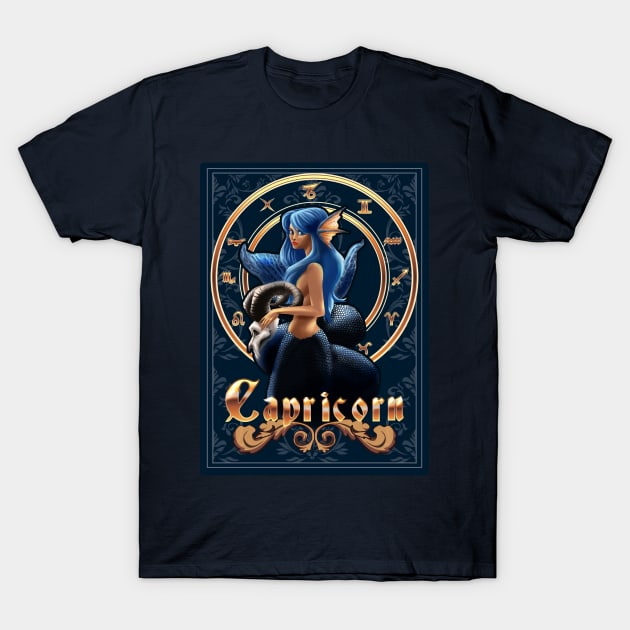 Capricorn Horoscope T-Shirt by MerchByPanda